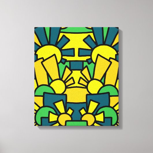 Feestelijke Doodle Art 42 Canvas Afdruk (Voorkant)