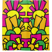 Feestelijke Doodle Art 42 Douchegordijn (Voorkant)