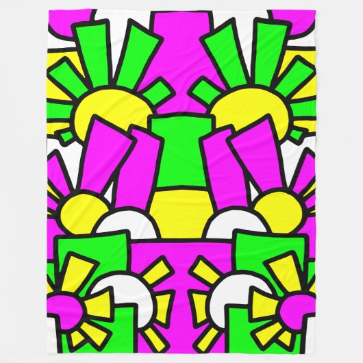 Feestelijke Doodle Art 42 Fleece Deken (Voorkant)