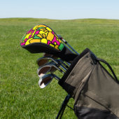Feestelijke Doodle Art 42 Golfheadcover (Insitu)