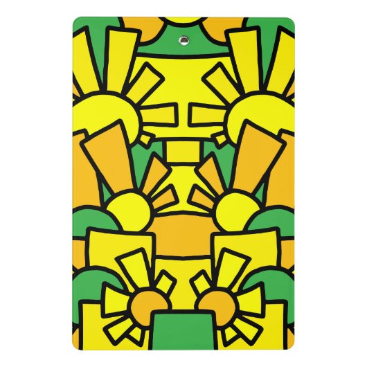 Feestelijke Doodle Art 42 Mini Klembord (Achterkant)