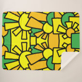 Feestelijke Doodle Art 42 Sherpa Deken (Voorkant (horizontaal))