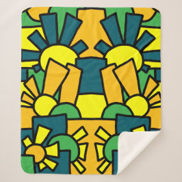 Feestelijke Doodle Art 42 Sherpa Deken