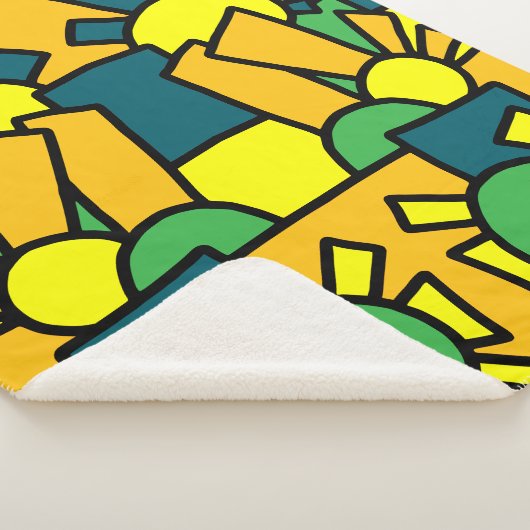 Feestelijke Doodle Art 42 Sherpa Deken (3/4)