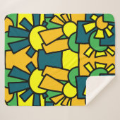 Feestelijke Doodle Art 42 Sherpa Deken (Voorkant (horizontaal))