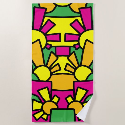 Feestelijke Doodle Art 42 Strandlaken (Voorkant)