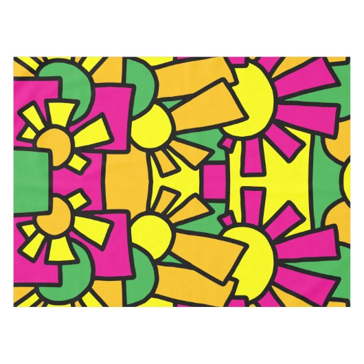 Feestelijke Doodle Art 42 Tafelkleed (Voorkant (Horizontaal))