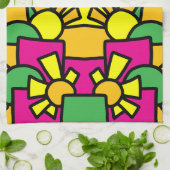 Feestelijke Doodle Art 42 Theedoek (Gevouwen)