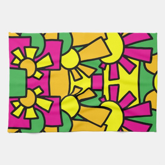 Feestelijke Doodle Art 42 Theedoek (Horizontaal)