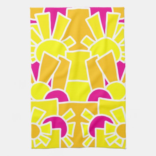 Feestelijke Doodle Art 42 Theedoek (Verticaal)