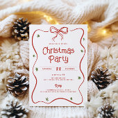 Feestelijke Doodle Bow Lijst Kerstfeest Kaart