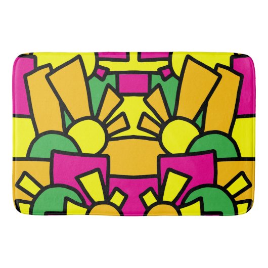 Feestelijke Doodle Kunst 42 Badmat (Voorkant)