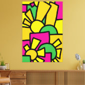 Feestelijke Doodle Kunst 42 Canvas Afdruk (Insitu (Woonkamer))