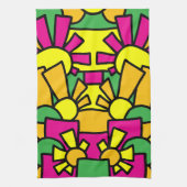 Feestelijke Doodle Kunst 42 Theedoek (Verticaal)