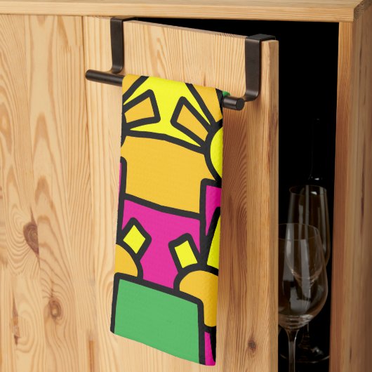 Feestelijke Doodle Kunst 42 Theedoek (Derde Gevouwen)