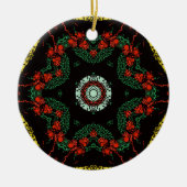 Feestelijke Dot Mandala Keramisch Ornament (Voorkant)