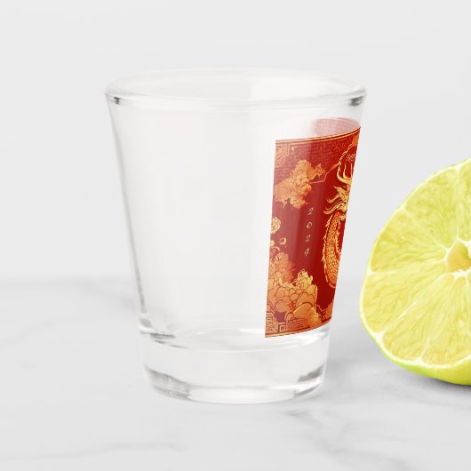 Feestelijke Dragon Chinees Nieuwjaar Shot Glas (Links)