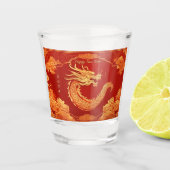 Feestelijke Dragon Chinees Nieuwjaar Shot Glas (Voorkant)