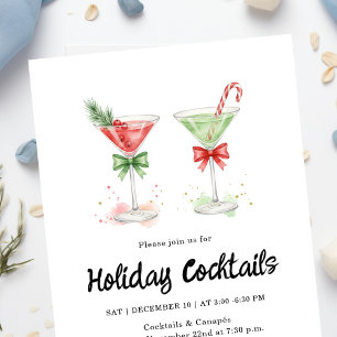 Feestelijke Dranken Viering, Winter Vakantie Kaart