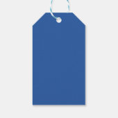 Feestelijke Dreidel Iconen Chanoeka Vakantie Blauw Cadeaulabel (Achterkant)