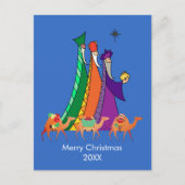 Feestelijke Drie Wijzen Ster Vrolijke Kerst Kaart (Voorkant)