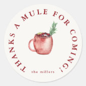 Feestelijke Drink Dank u Sticker (Voorkant)