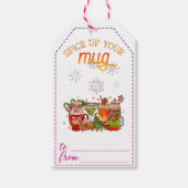 Feestelijke drink-thema kerst labels cadeaulabel (Voorkant)