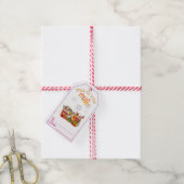 Feestelijke drink-thema kerst labels cadeaulabel (Met Touw)
