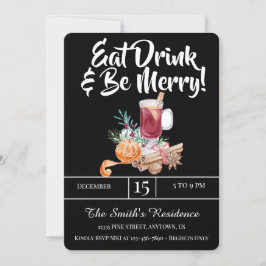 Feestelijke Drinken Feest Eet Drink & Wees Vrolijk Kaart