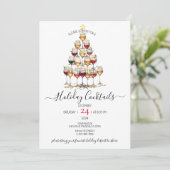 Feestelijke Drinken kerstfeest met feestdag Cockta Feestdagenkaart (Staand voorkant)