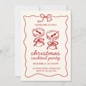 Feestelijke Drinken kerstfeest met feestdag Cockta Kaart (Voorkant)