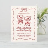 Feestelijke Drinken kerstfeest met feestdag Cockta Kaart (Staand voorkant)