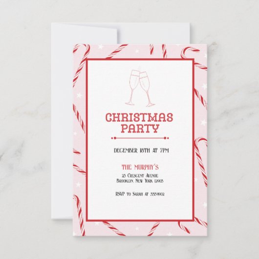 Feestelijke Drinken kerstfeest met feestdag Cockta Kaart (Voorkant)
