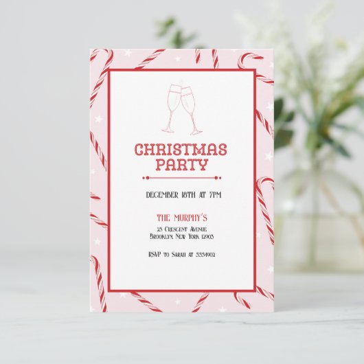 Feestelijke Drinken kerstfeest met feestdag Cockta Kaart (Staand voorkant)