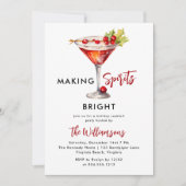 Feestelijke Drinken kerstfeest met feestdag Cockta Kaart (Voorkant)