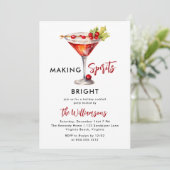 Feestelijke Drinken kerstfeest met feestdag Cockta Kaart (Staand voorkant)