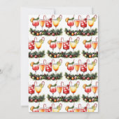 Feestelijke Drinken kerstfeest met feestdag Cockta Kaart (Achterkant)