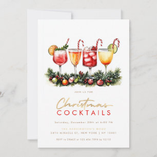 Feestelijke Drinken kerstfeest met feestdag Cockta Kaart