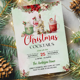 Feestelijke Drinken kerstfeest met feestdag Cockta Kaart