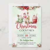 Feestelijke Drinken kerstfeest met feestdag Cockta Kaart (Voorkant)