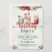 Feestelijke Drinken kerstfeest met feestdag Cockta Kaart (Voorkant)