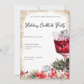 Feestelijke Drinken kerstfeest met feestdag Cockta Kaart (Voorkant)