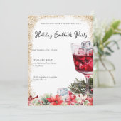 Feestelijke Drinken kerstfeest met feestdag Cockta Kaart (Staand voorkant)