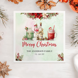 Feestelijke Drinken kerstfeest met feestdag Cockta Servet