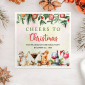 Feestelijke Drinken kerstfeest met feestdag Cockta Servet