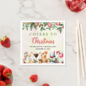 Feestelijke Drinken kerstfeest met feestdag Cockta Servet (Insitu)