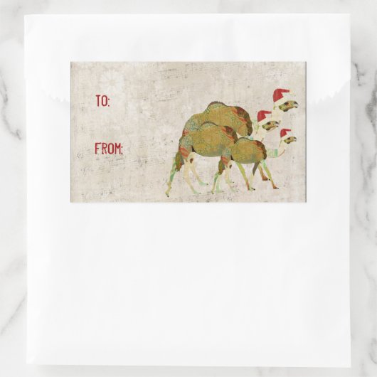 Feestelijke dromerige kamelen cadeau Sticker (Tas)