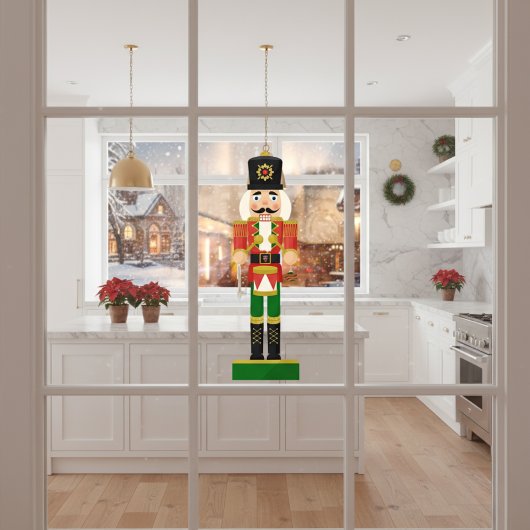 Feestelijke drummer Notenkraker Raamsticker