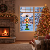 Feestelijke drummer Notenkraker Raamsticker