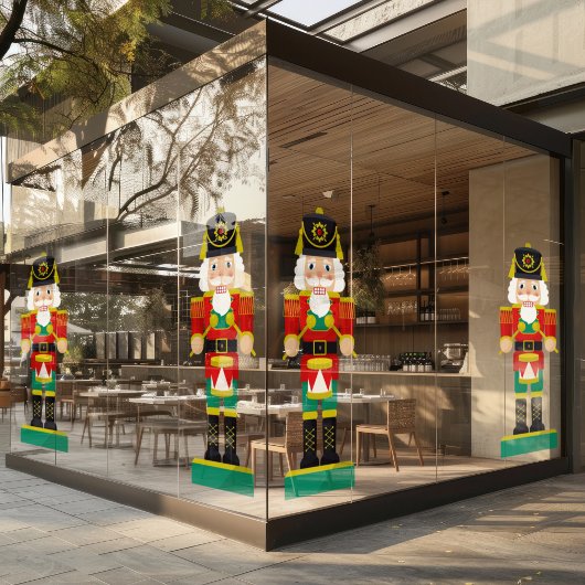 Feestelijke drummer Notenkraker Raamsticker